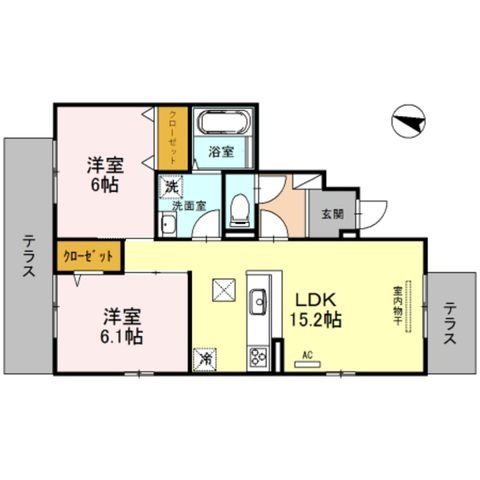 拡大写真:尼崎市猪名寺1丁目 1階101の間取り