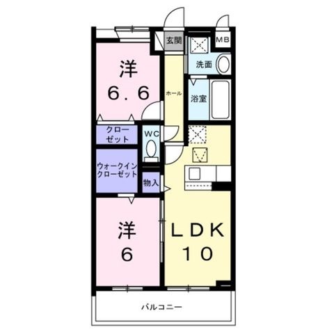 拡大写真:HILL COURT 水無瀬 1階102の間取り