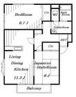 パレアージュの間取図