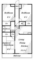 ラフィネ西都賀の間取図