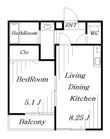 La・roomの間取図