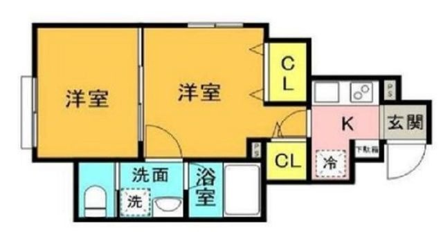 拡大写真:大田区西蒲田1丁目 1階103の間取り