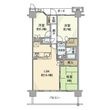 オーベルグランディオ萩中2号棟の間取図