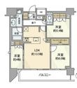 リビオ蒲田ザ・ゲートの間取図