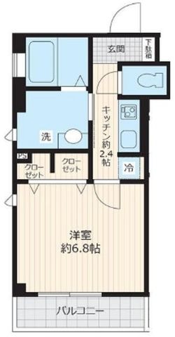 拡大写真:グランピア蒲田 3階302の間取り