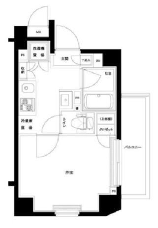 拡大写真:ルーブル東蒲田七番館 3階314の間取り