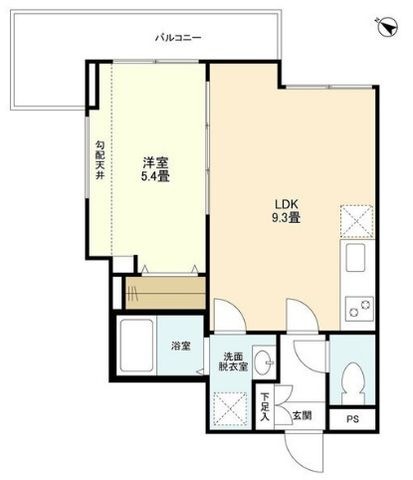 拡大写真:ウェルスクエア下丸子SOUTH 3階305の間取り