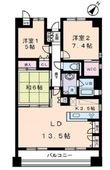 グランデュール千鳥の間取図