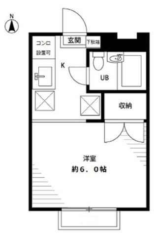 拡大写真:Flats7 2階201の間取り