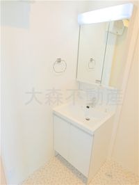 2面鏡の独立洗面台 洗面脱衣所