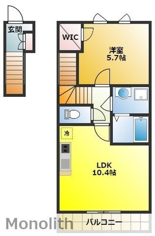 拡大写真:ルチャーマ 2階207の間取り