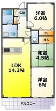 カトルセゾンの間取図