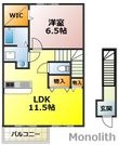 写真:パルフェ和泉 2階201の間取図