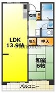 津久野南1号棟の間取図