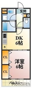 ハニーエストゥディオの間取図