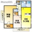 アバンミモザABの間取図