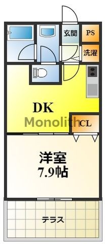 拡大写真:リヴェール弐番館 1階102の間取り