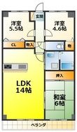 YFヒルズ宮山の間取図