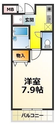 拡大写真:セゾンコート春木 3階302の間取り