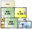 ハイツ鴨谷台B棟の間取図