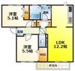 カーサミーアⅡB棟の間取図
