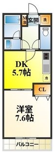 フジパレス貝塚半田Ⅱ番館の間取図