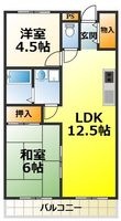 エイチ・ツーオー岸和田の間取図