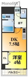 K´sスクエア岸和田北町の間取図