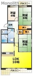 泉北城山台2丁6号棟の間取図