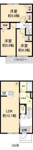 グリシーナⅠの間取図
