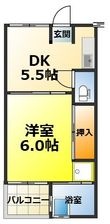 ビレッジハウス葛ノ葉8号棟の間取図
