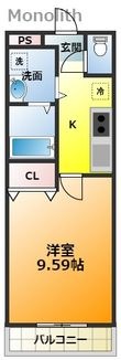 アンプルールクラージュCUREの間取図