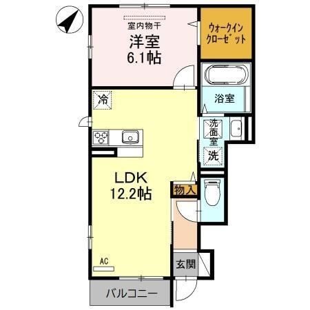 拡大写真:JIN輝A棟 1階101の間取り