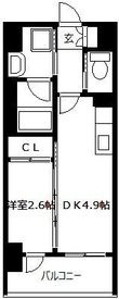 福岡市中央区警固1丁目の間取図