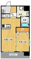 福岡市東区箱崎2丁目の間取図