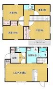 福岡市中央区梅光園2丁目の間取図