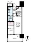 福岡市早良区西新1丁目の間取図