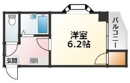 拡大写真:大阪市東淀川区淡路2丁目 2階201の間取り