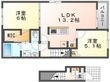 大阪市東淀川区井高野2丁目の間取図