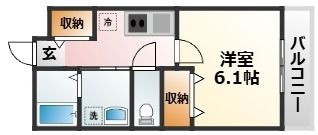 拡大写真:大阪市東淀川区下新庄5丁目 3階306の間取り