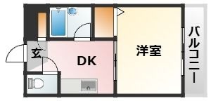 拡大写真:大阪市東淀川区東淡路4丁目 5階502の間取り