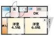 大阪市東淀川区淡路3丁目の間取図