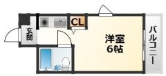 拡大写真:大阪市東淀川区豊新2丁目 2階201の間取り
