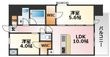 大阪市東淀川区南江口２丁目の間取図
