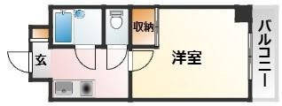 拡大写真:大阪市東淀川区豊里7丁目 4階402の間取り