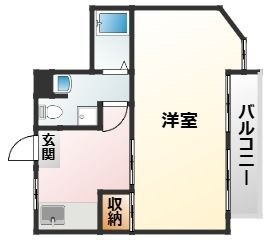 拡大写真:大阪市東淀川区大隅1丁目 4階307の間取り