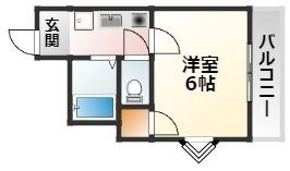 拡大写真：大阪市東淀川区淡路４丁目 4階401の間取り