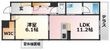 大阪市東淀川区淡路3丁目の間取図