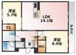大阪市東淀川区淡路3丁目の間取図