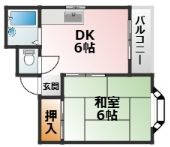 拡大写真:大阪市東淀川区豊新3丁目 2階201の間取り